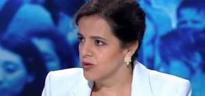 La ministra Mar&iacute;a Paula Romo durante la entrevista. 