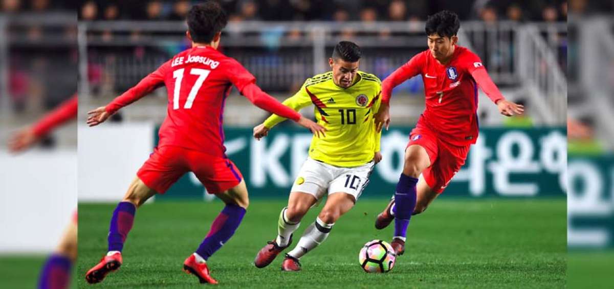 Colombia cae 2-1 ante Corea del Sur en fogueo para Rusia-2018
