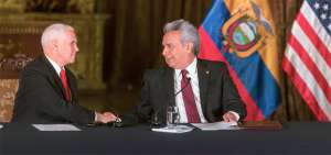 Durante la ma&ntilde;ana de ayer, Pence y Moreno mantuvieron una reuni&oacute;n protocolaria en el Palacio de Carondelet. Tras su paso por Ecuador, el Vicepresidente de EE.UU. viaj&oacute; en la tarde de este jueves 28 de junio a Guatemala.