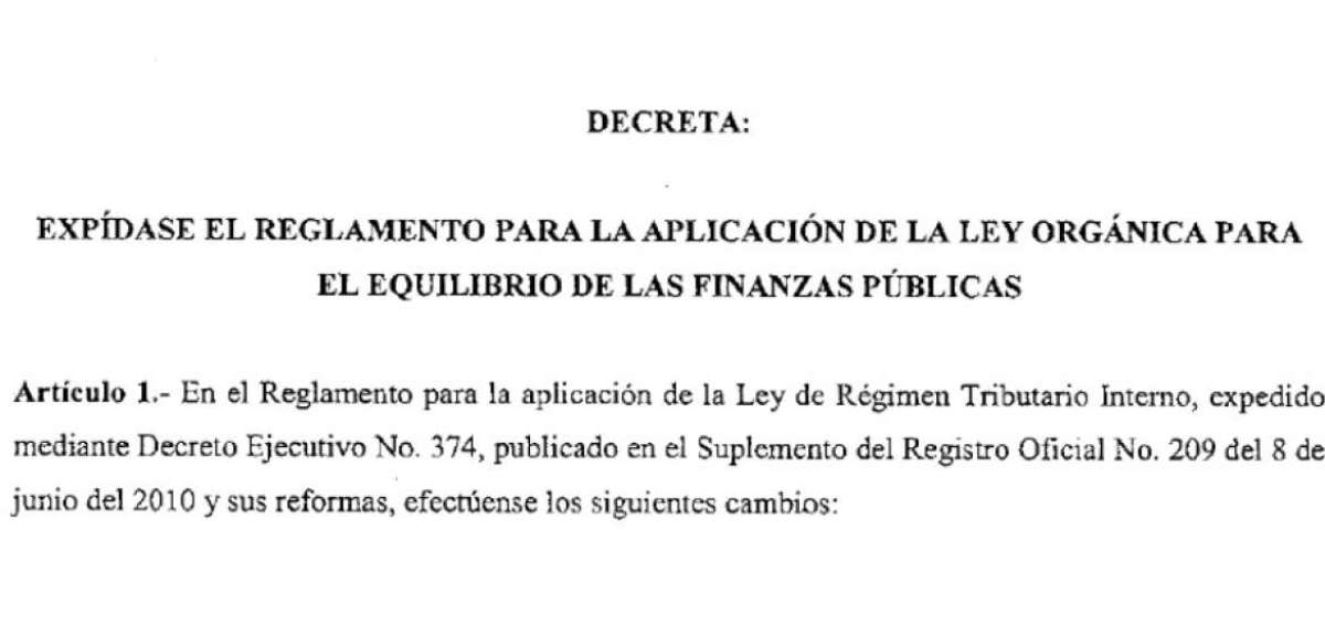 La Ley Org&aacute;nica para el Equilibrio de las Finanzas P&uacute;blicas ya tiene su reglamento