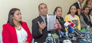 El perito Roberto Meza durante la rueda de prensa para dar detalles del caso.