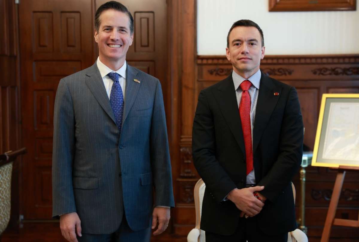 Daniel Noboa y Bernie Moreno dialogaron sobre seguridad y cooperaci&oacute;n bilateral