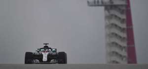 Hamilton es el m&aacute;s r&aacute;pido bajo la lluvia en libres 1 del GP de EE.UU.
