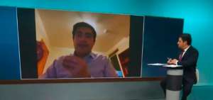 El ministro de Finanzas, Richard Mart&iacute;nez, durante el programa Ecuador al futuro, transmitido la noche del mi&eacute;rcoles 20 de mayo en Ecuador TV.
