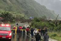 El deslizamiento fue provocado por las lluvias en la zona.