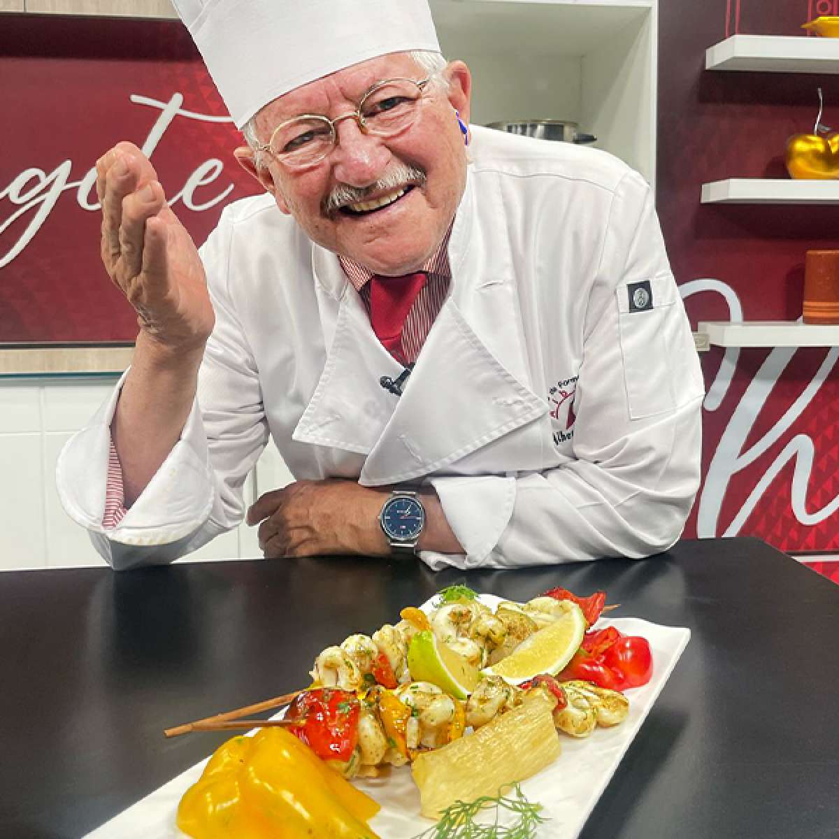 Brocheta de calamar de Pacífico