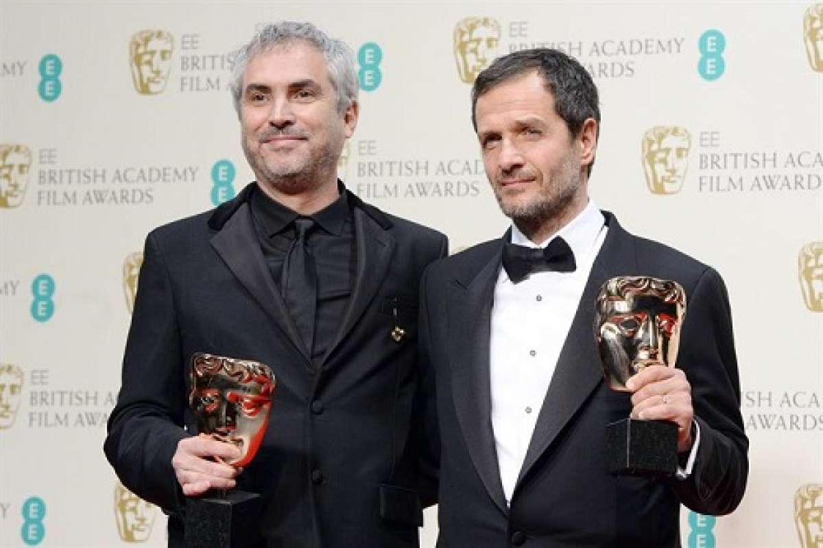  El productor brit&aacute;nico David Heyman (d)  y el director mexicano Alfonso Cuar&oacute;n. Foto: EFE