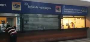 Las oficinas de la cooperativa est&aacute;n cerradas en la Terminal Terrestre de Guayaquil. 