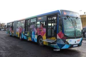 Los 40 buses articulados se encuentran en circulaci&oacute;n desde el 5 de marzo anterior en la capital. Foto: Archivo/ El Tel&eacute;grago 