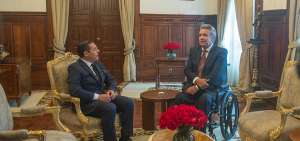 Patricio Zambrano, l&iacute;der del Partido Socialista, se reuni&oacute; ayer en Carondelet con el Mandatario, Len&iacute;n Moreno.