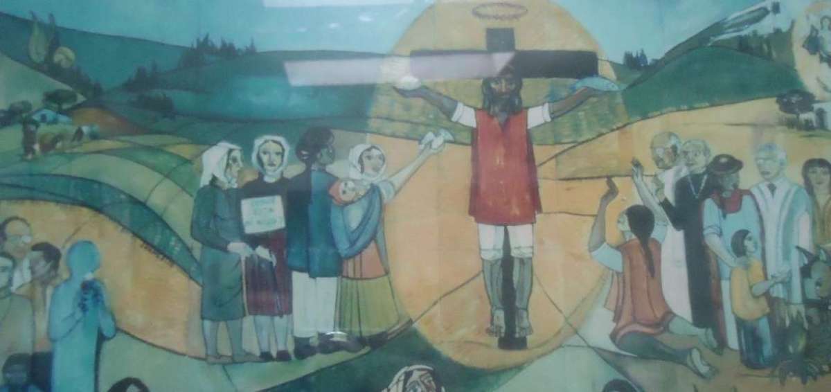 Esta es una r&eacute;plica del mural de Leonidas Proa&ntilde;o, el original regresar&aacute; a la Catedral.