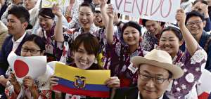 Ciudadanos japoneses llegaron hasta el parque La Carolina para participar en el evento.