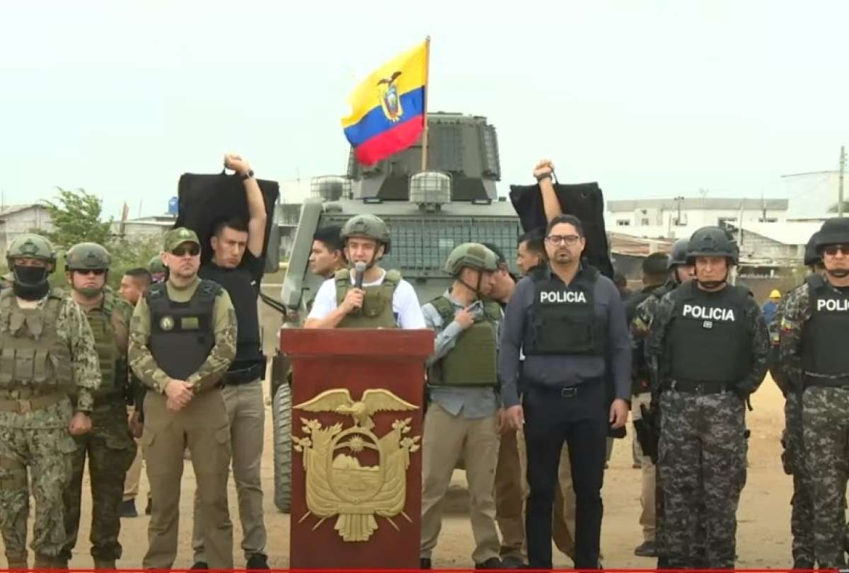 El presidente Daniel Noboa está en Durán para encabezar acciones de seguridad.