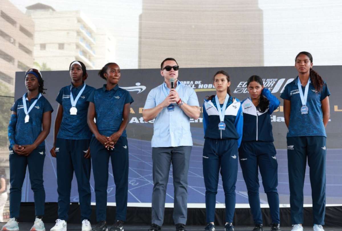 Daniel Noboa estuvo en la entrega de la obra