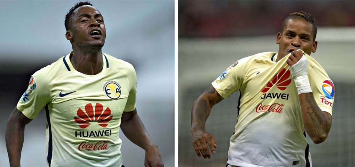 Renato Ibarra (izq.) lleg&oacute; a las &lsquo;&Aacute;guilas&rsquo; del Am&eacute;rica a mediados de a&ntilde;o. Su fichaje fue una promesa dirigencial. Mientras que Michael Arroyo lleva una temporada y media en el equipo mexicano; es bien conocido por el DT Ricardo La Volpe.