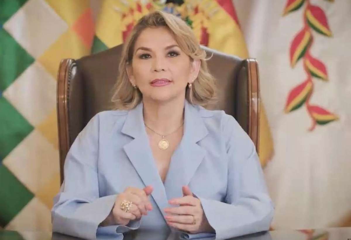 Jeanine Áñez, cuando era presidenta de Bolivia, en 2020.
