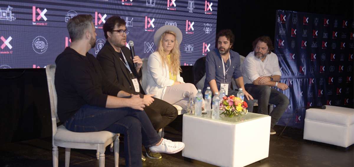Los jurados del festival audiovisual Lux Awards: Anselmo Ramos,  Fernando Machado, Sofie Lindblom, Diego Medvedocky y Gustavo Leme.