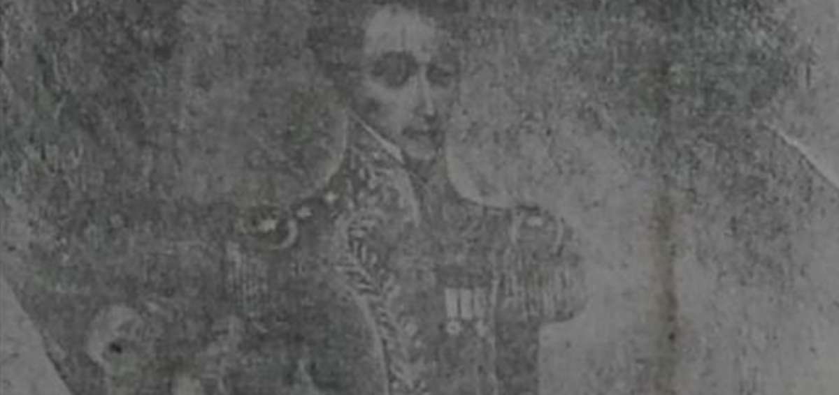 Retrato del libertador Sim&oacute;n Bol&iacute;var en Riobamba