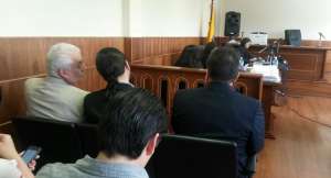 La diligencia se realiza en la Casa de Justicia de Carcel&eacute;n y asiste el fiscal general Galo Chiriboga. Foto: Fiscal&iacute;a