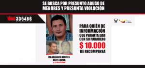 Recompensa por dar informaci&oacute;n del segundo implicado en presunta violaci&oacute;n a menores