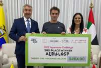 La 'startup' ecuatoriana Aerialoop se consagró en Dubái.