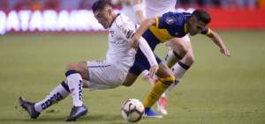 Partido de ida disputado el mi&eacute;rcoles 21 de agosto entre Liga y Boca Juniors en el estadio Casa Blanca.