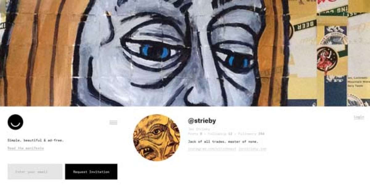 El dise&ntilde;o de los muros de Ello es muy sencillo y libre de publicidad. Los registros son a trav&eacute;s de invitaciones. Foto: Tomado de https://ello.co/strieby