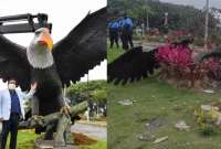 Explotan el monumento del Águila en Santo Domingo
