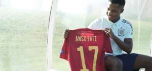 Ansu Fati: "Luis Enrique me dijo que disfrutara, que s&oacute;lo se debuta una vez"