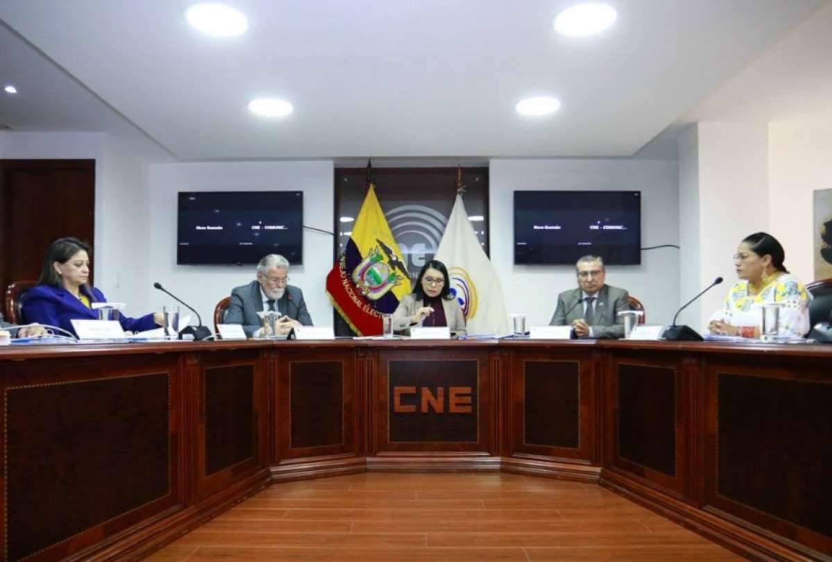 Diana Atamaint, presidenta del CNE, participó de una audiencia pública de escrutinios de las elecciones anticipadas 2023, este 25 de agosto del 2023