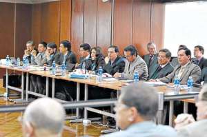 Los abogados de los procesados formulan sus argumentos en la audiencia preparatoria de juicio en la Corte Nacional de Justicia. Foto: MIGUEL JIM&Eacute;NEZ | el tel&eacute;grafo