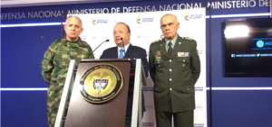El ministro de Defensa de Colombia, Luis Carlos Villega, inform&oacute; sobre las pericias hechas al supuesto documento del Frente Oliver Sinisterra. 