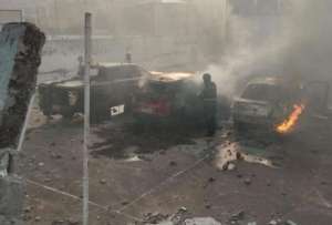 El cuatel de Policía en Otavalo fue destruido