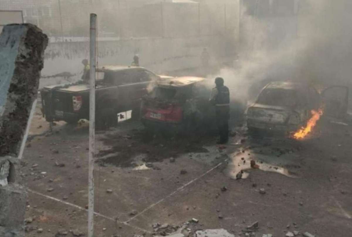 El cuatel de Policía en Otavalo fue destruido