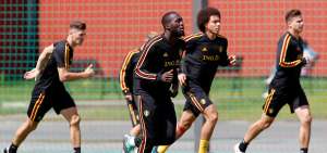 Romelu Lukaku lidera el entrenamiento del combinado de B&eacute;lgica antes del encuentro por cuartos de final frente a Brasil.