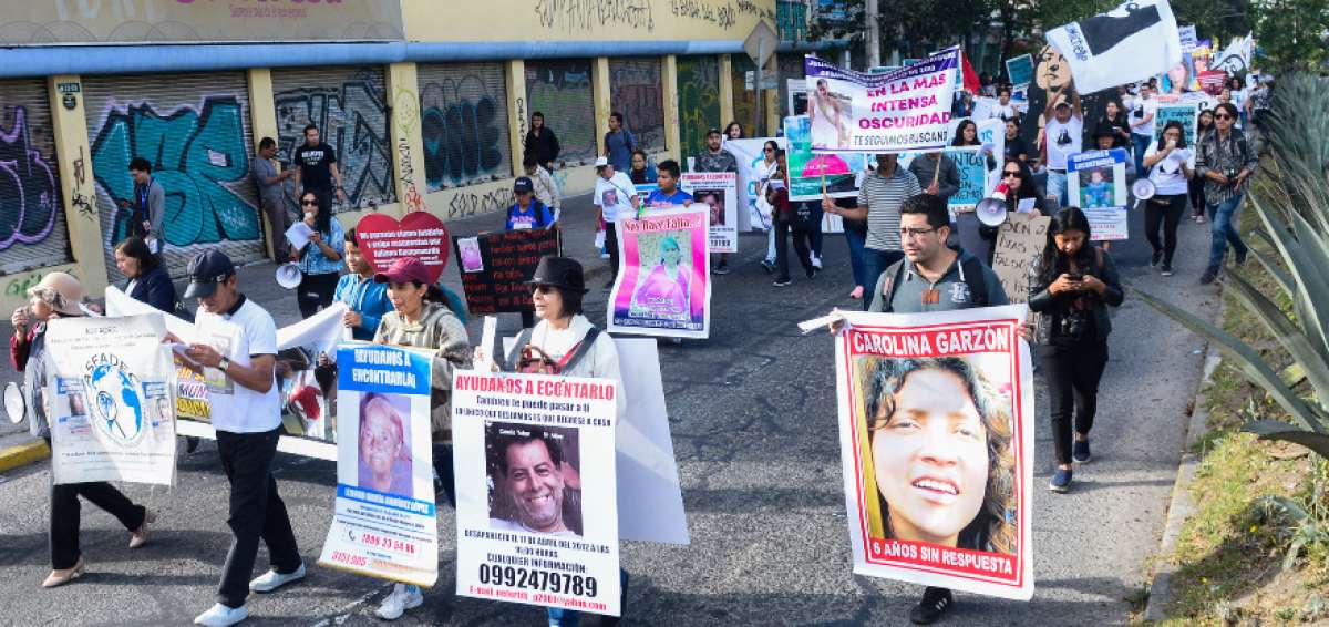 Familiares de desaparecidos marcharon al centro de Quito