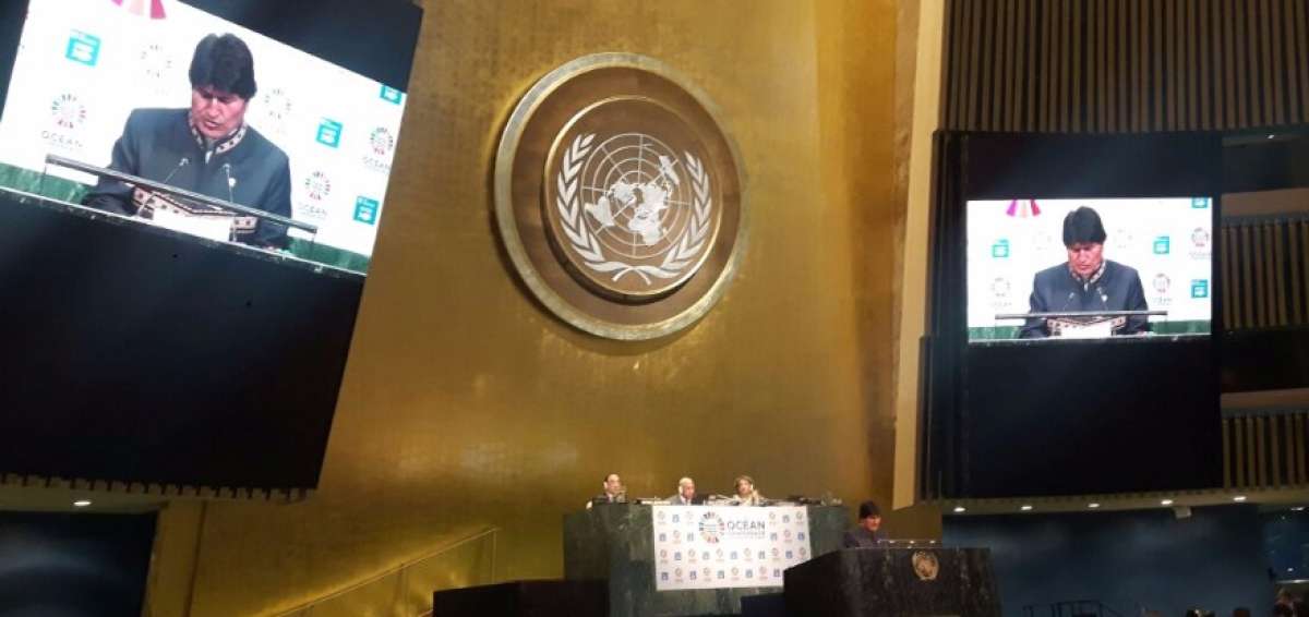En su discurso, Morales defendi&oacute; la obligaci&oacute;n de preservar el planeta para las actuales y futuras generaciones.