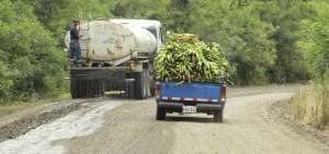 Las ventas de la producci&oacute;n agr&iacute;cola fueron afectadas por el temporal lluvioso. El tiempo de recorrido hasta Milagro se redujo considerablemente.