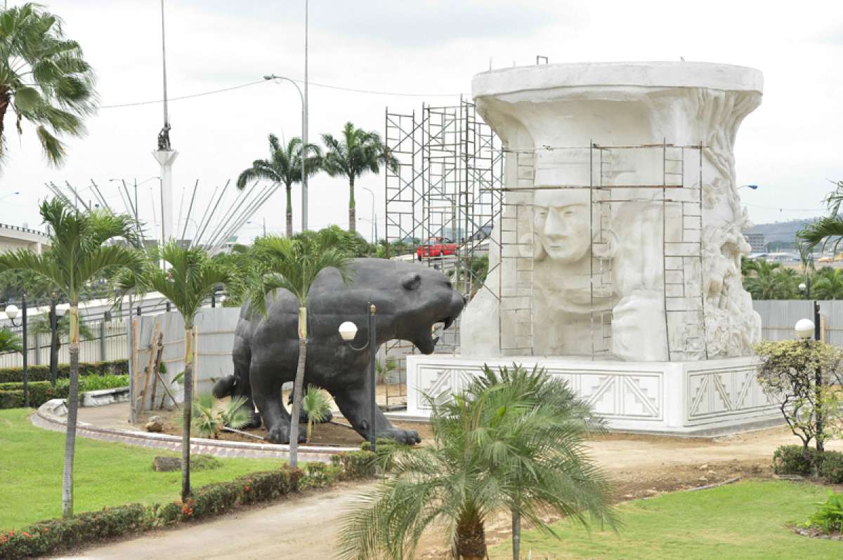 La escultura a Guayas y Quil ser&aacute; elaborada por el escultor &Eacute;dgar Cevallos. La nueva imagen de bronce incluir&aacute; una silla ceremonial huancavilca. Foto: William Orellana / El Tel&eacute;grafo
