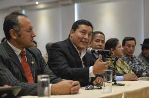 Los representantes del Conagopare  presentaron una propuesta de enmiendas a la Constituci&oacute;n. Foto: Miguel Jim&eacute;nez/ EL TEL&Eacute;GRAFO