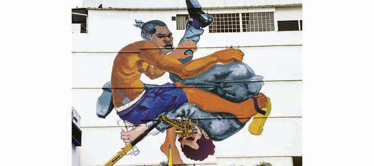 El mural de Apitat&aacute;n, ubicado en la zona financiera de Guayaquil, se llama &ldquo;100 a&ntilde;os de perd&oacute;n&rdquo; y representa la corrupci&oacute;n como un vicio.