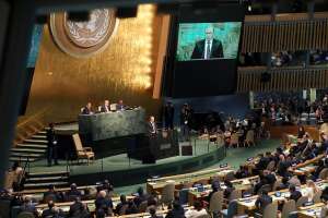 En su intervenci&oacute;n ante la Asamblea de la ONU, el mandatario ruso pidi&oacute; una coalici&oacute;n amplia para luchar contra el Estado Isl&aacute;mico. Foto: AFP