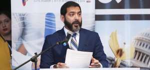El secretario de Comunicaci&oacute;n de la Presidencia, Gabriel Arroba, fue uno de los expositores en la primera jornada del Congreso Iberoamericano.