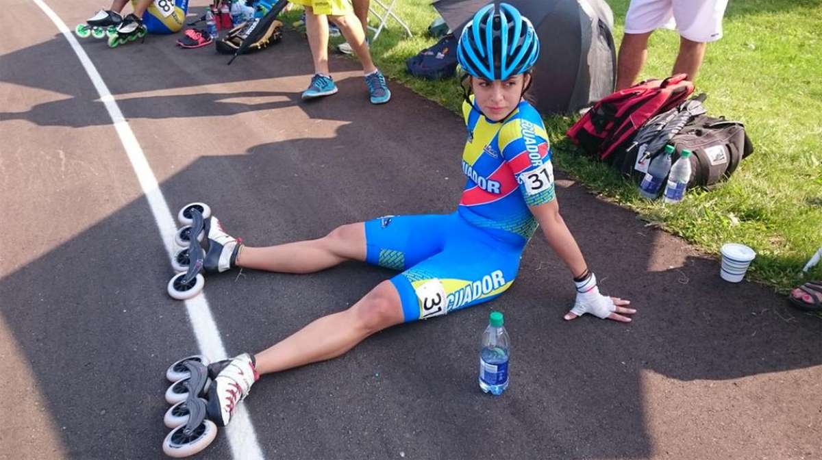 La deportista ecuatoriana cronometr&oacute; 43.875 y termin&oacute; tercera en la prueba. Foto tomada @ECUADORolimpico 