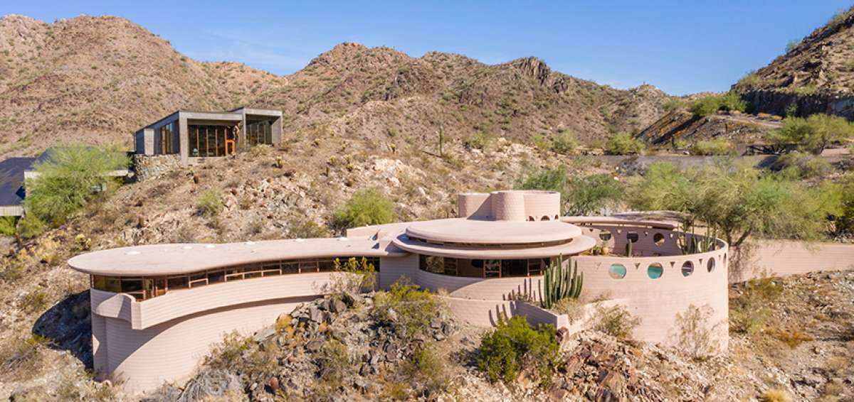 La casa circular en las monta&ntilde;as de Arizona, que el reconocido arquitecto estadounidense Frank Lloyd Wright comenz&oacute; a dise&ntilde;ar en 1959.
