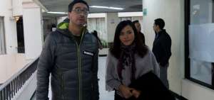 Ricardo Rivas y Yadira Aguagallo, representantes de las familias del equipo asesinado, se reunieron con autoridades de Gobierno el lunes 7 de mayo. 