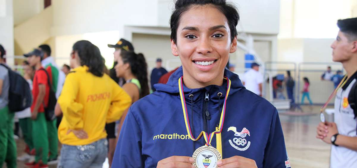 Katty Llerena, clasificada a los Juegos Suramericanos Cochabamba 2018, se colg&oacute; la medalla de oro en kumite -55 kg.