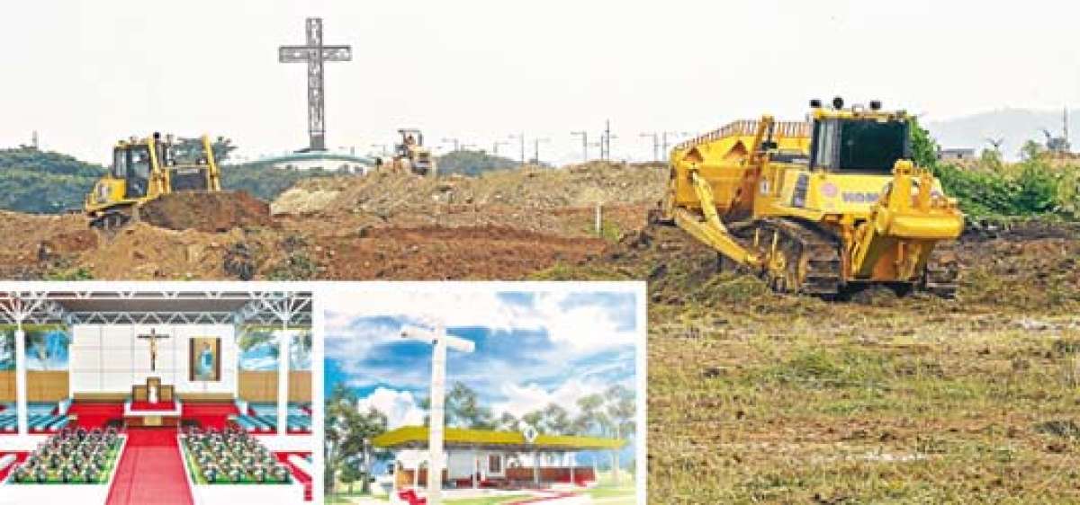 Este es el modelo del templete que se construir&aacute; en el parque Samanes y que albergar&aacute; al Papa y a otras 600 personas, entre religiosos y sacerdotes. Foto: Jos&eacute; Mor&aacute;n / El Tel&eacute;grafo