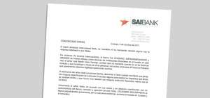 Sai Bank aclara que no mantiene relaci&oacute;n alguna con Odebrecht