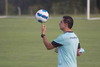 Renato Paiva, durante un entrenamiento del Independiente del Valle, en Sangolquí